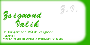 zsigmond valik business card