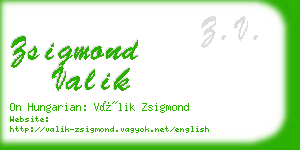 zsigmond valik business card